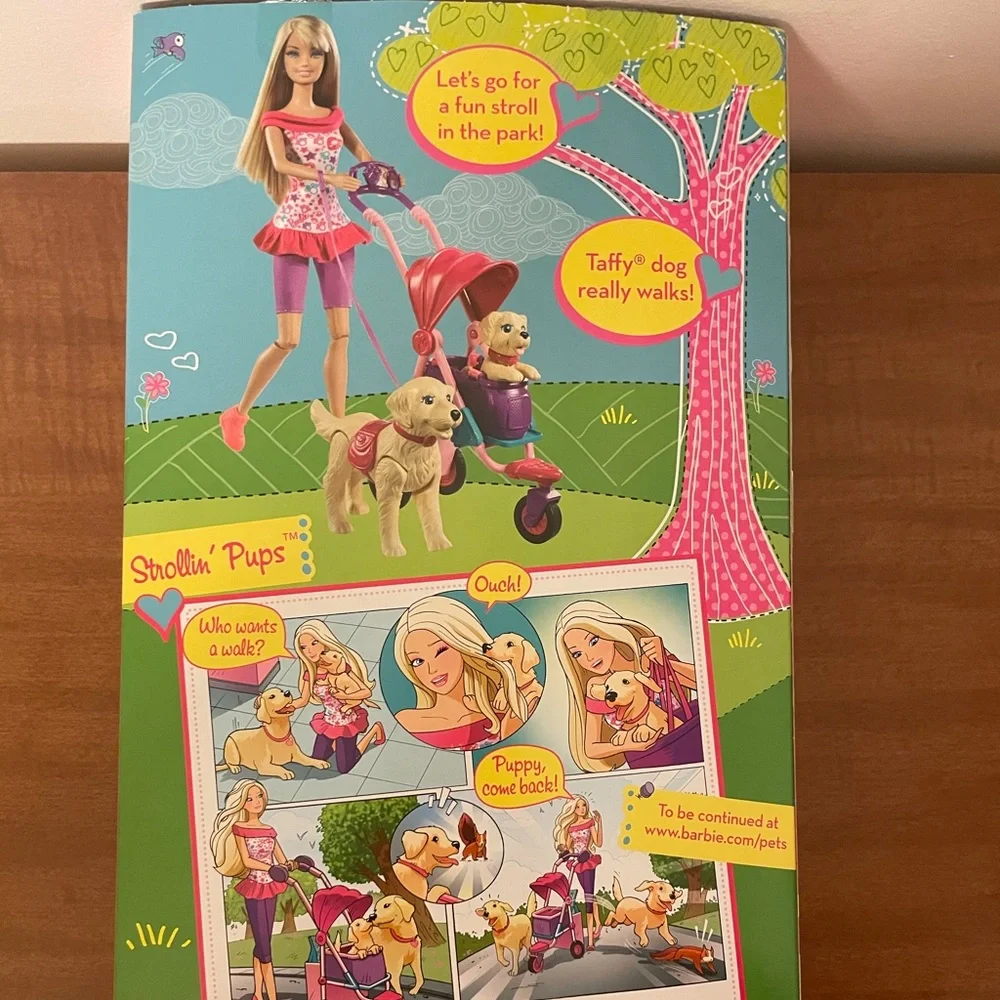 Vintage Barbie Strollin Pups Set Y2K Vintage Toys Collectible Rare Retro Pet Dog